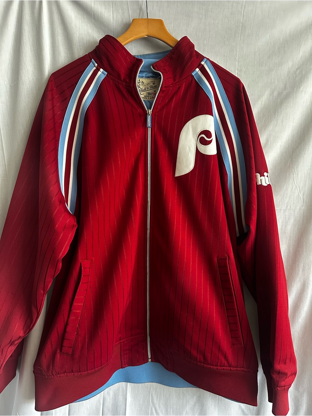 Mitchell & Ness Philadelphia Phillies Track Jacket 2XL Full Zip Y2K